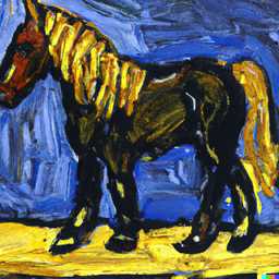 a horse, painting by Vincent van Gogh generated by DALL·E 2